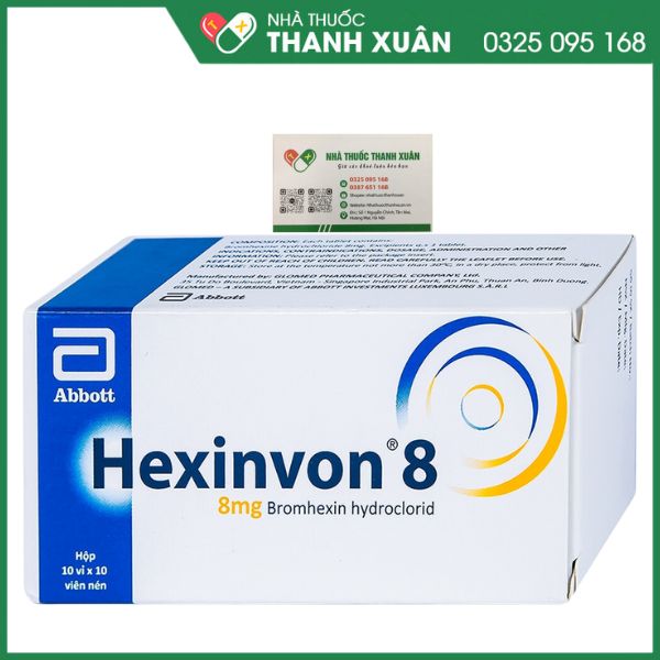 Hexinvon 8 - Điều trị viêm phế quản cấp tính và mạn tính, các bệnh phổi - phế quản mạn tính